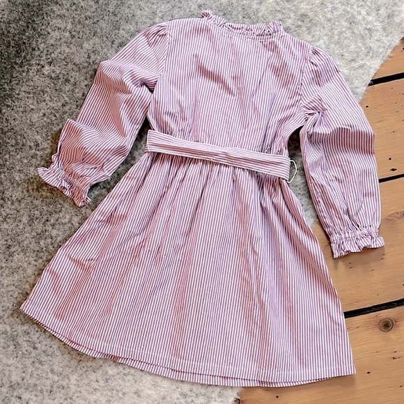 J.Crew Factory Girls’ Purple Stripe Shirt Dress—5T - Picture 6 of 6